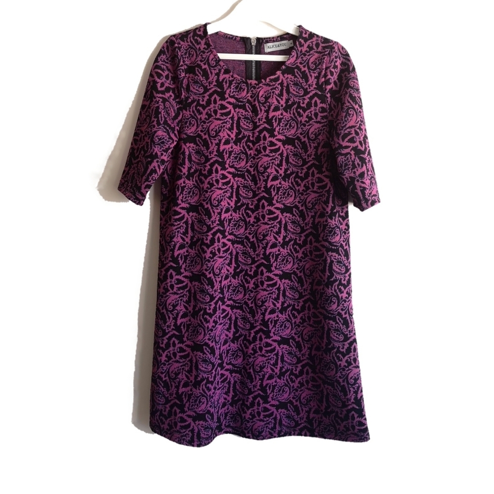 Alice & You Jacquard Mini Shift Dress Party Office